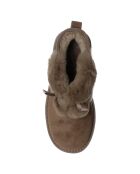 Boots fourrées Chiara marron/beige - Talon 4 cm