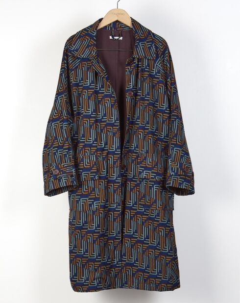Cappotto in velluto blu notte Leonor Atome