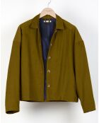 Chaqueta de terciopelo Mina Madone verde caqui