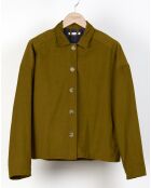 Chaqueta de terciopelo Mina Madone verde caqui