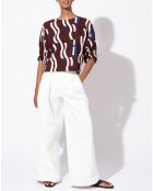Top Nicole Wave rouge bordeaux