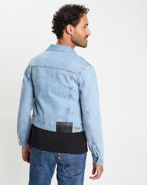 Veste en Jean Padlock Strap Trucker bleue