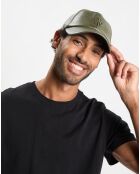 Casquette en Cuir Baseball olive