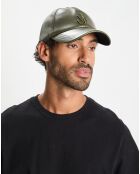 Casquette en Cuir Baseball olive