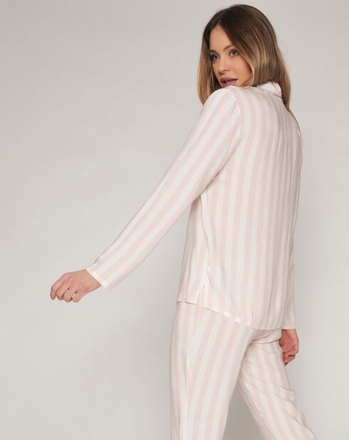 Pyjama haut à manches longues & pantalon rose clair