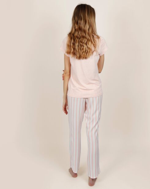 Klassieke lichtroze pyjama