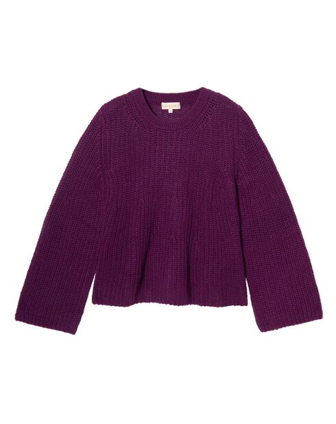 Pull en Laine mélangée Evasé Theodore violet