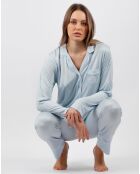Pyjama haut à manches longues & pantalon bleu