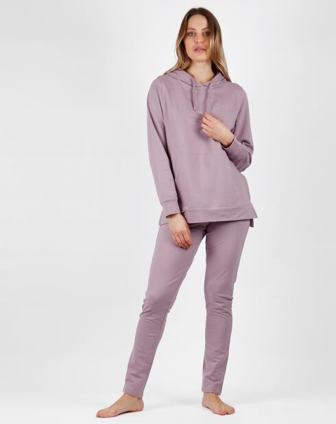 Pyjama haut à manches longues & pantalon violet clair