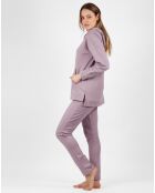Pyjama haut à manches longues & pantalon violet clair