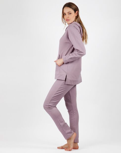 Pyjama haut à manches longues & pantalon violet clair