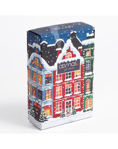 Pyjama haut à manches longues & pantalon gris/rouge