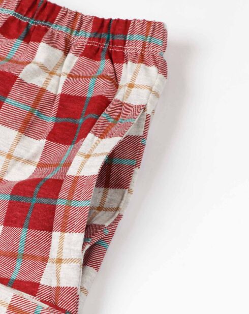 Pyjama haut à manches longues & pantalon rouge