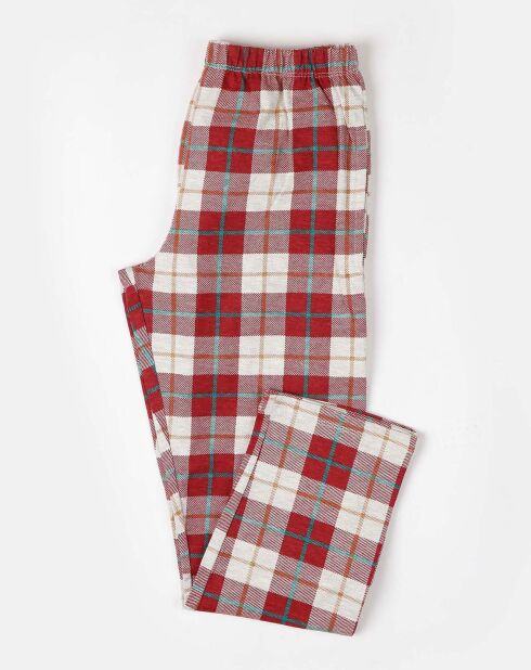 Pyjama haut à manches longues & pantalon rouge