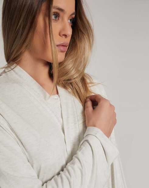 Déshabillé Classic blanc/beige