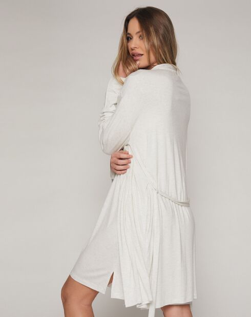 Déshabillé Classic blanc/beige