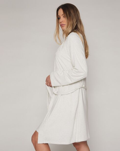 Déshabillé Classic blanc/beige