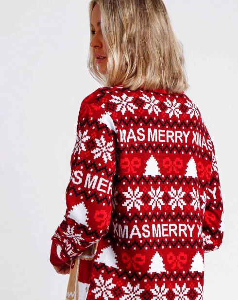 Cardigan Noël rouge