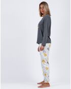 Pyjama haut à manches longues & pantalon gris