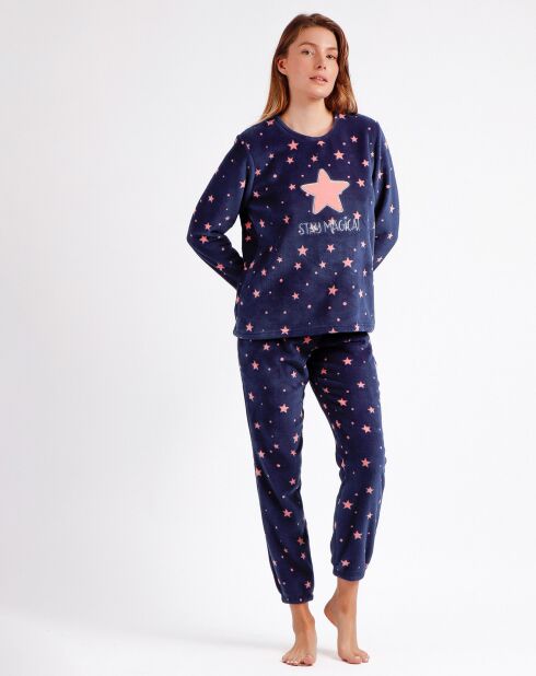 Pyjama haut & pantalon bleu marine