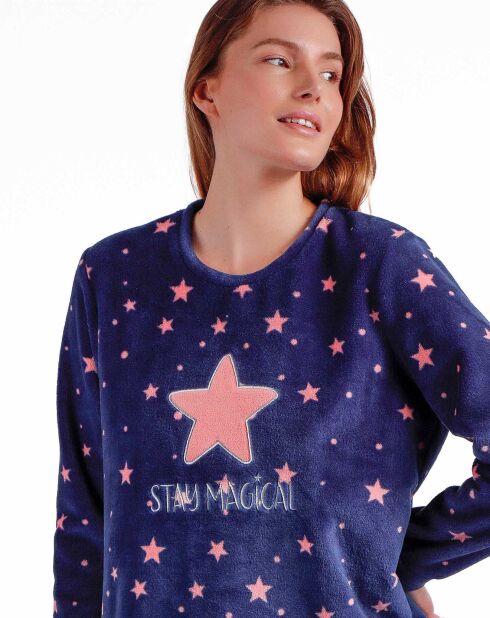 Pyjama haut & pantalon bleu marine