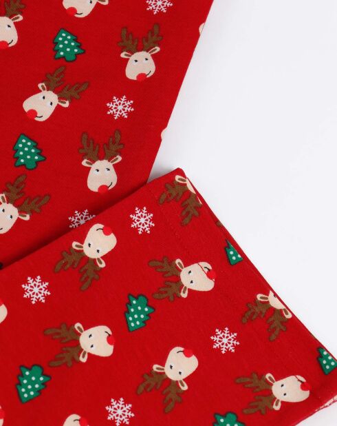 Pyjama haut à manches longues & pantalon rouge