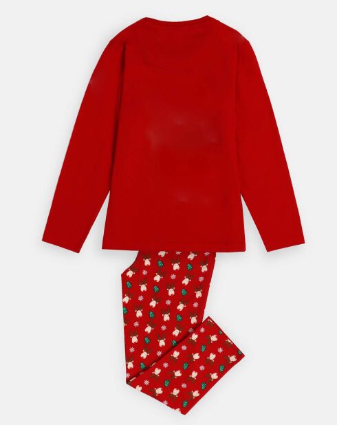 Pyjama haut à manches longues & pantalon rouge