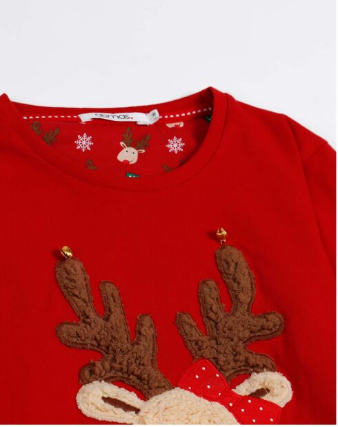 Pyjama haut à manches longues & pantalon rouge