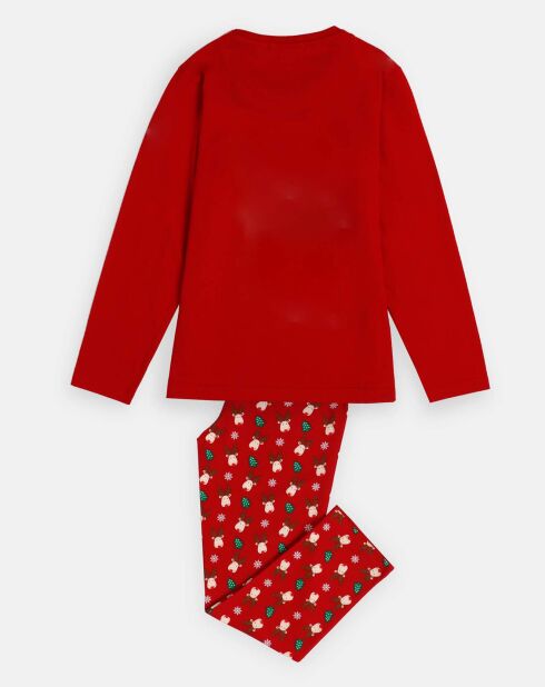 Pyjama haut à manches longues & pantalon rouge