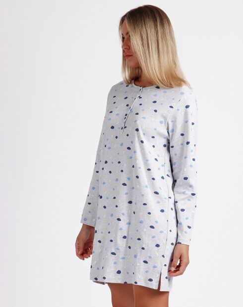 Robe de nuit Cloudy gris/bleu marine
