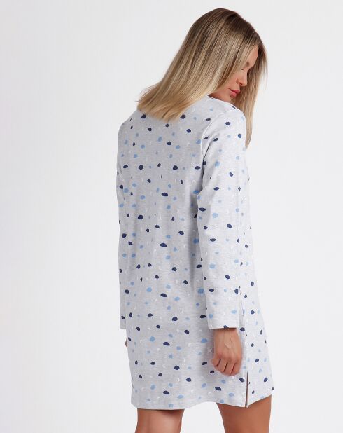 Robe de nuit Cloudy gris/bleu marine