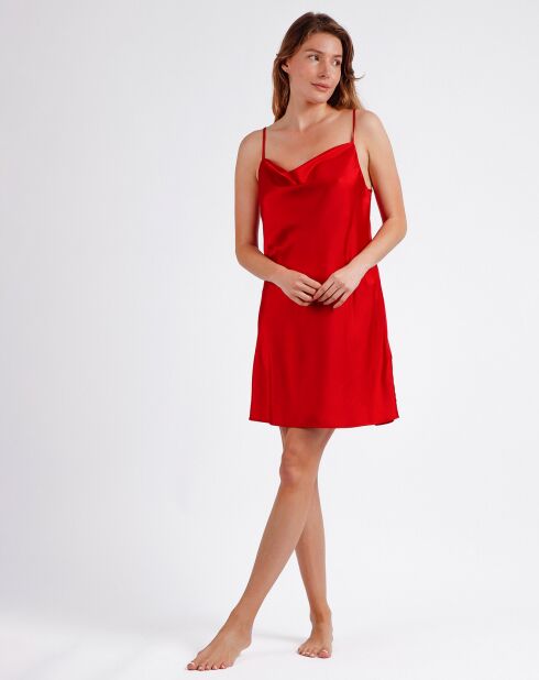 Nuisette à bretelles rouge