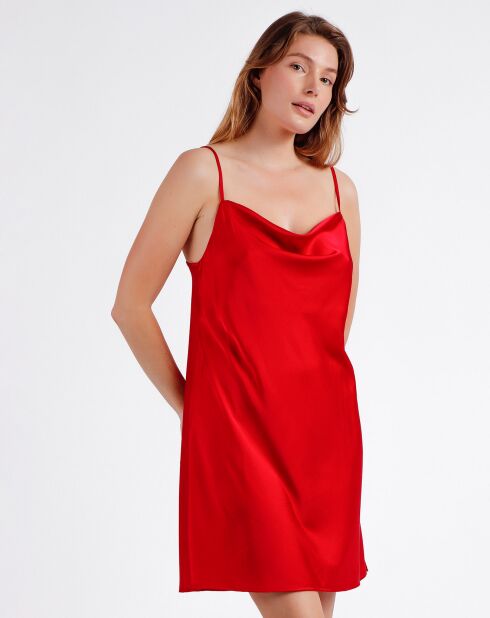 Nuisette à bretelles rouge