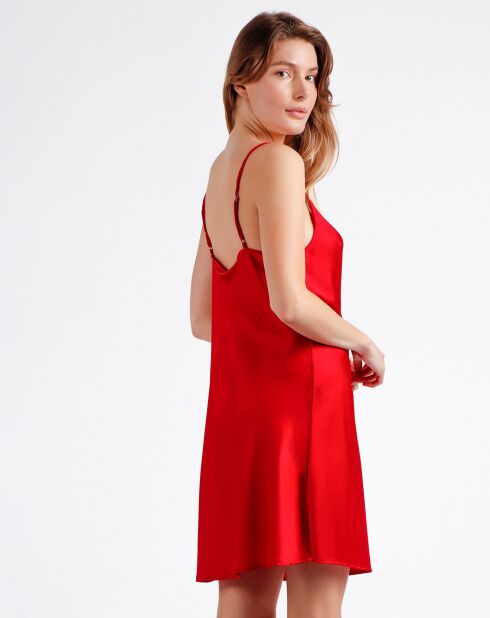 Nuisette à bretelles rouge