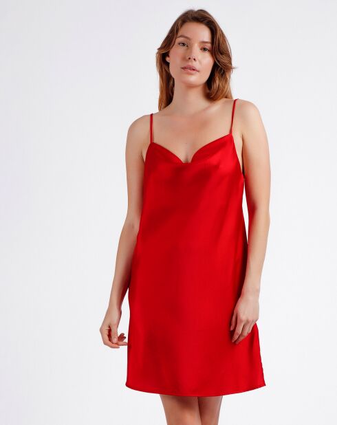 Nuisette à bretelles rouge