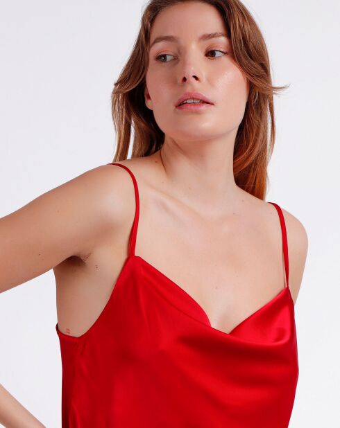Nuisette à bretelles rouge