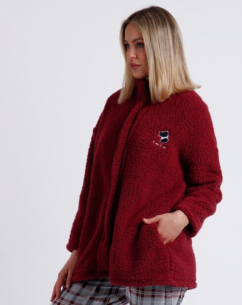Rote Fleecejacke