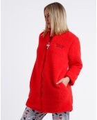 Veste polaire rouge