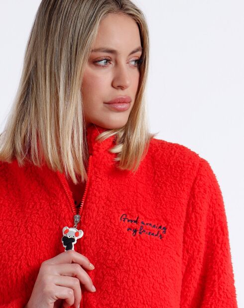 Veste polaire rouge