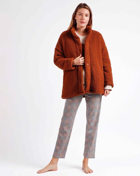 Veste polaire marron