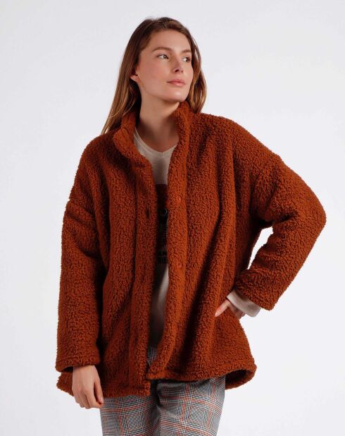 Veste polaire marron
