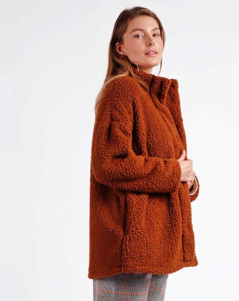 Veste polaire marron