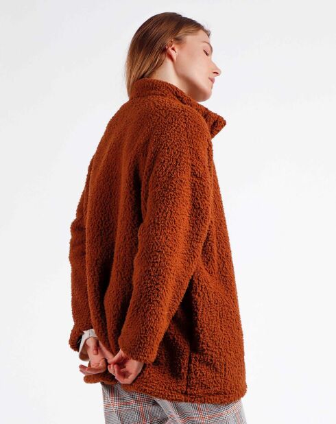 Veste polaire marron