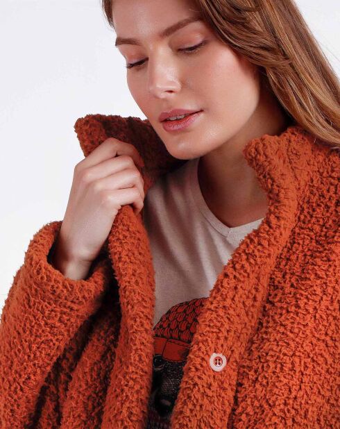 Veste polaire marron