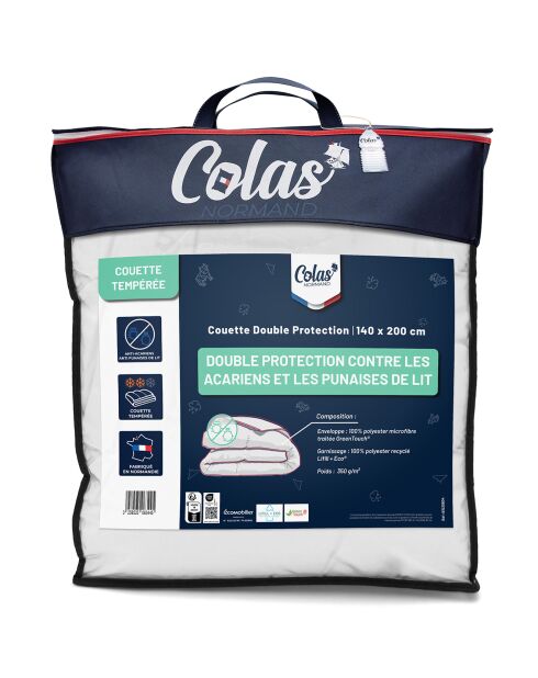 Couette tempérée Anti punaises de lit Greentouch® blanche