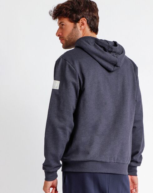 Sweat zippé Planet bleu marine