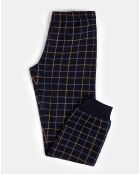 Pyjama haut à manches longues & pantalon bleu/bleu marine