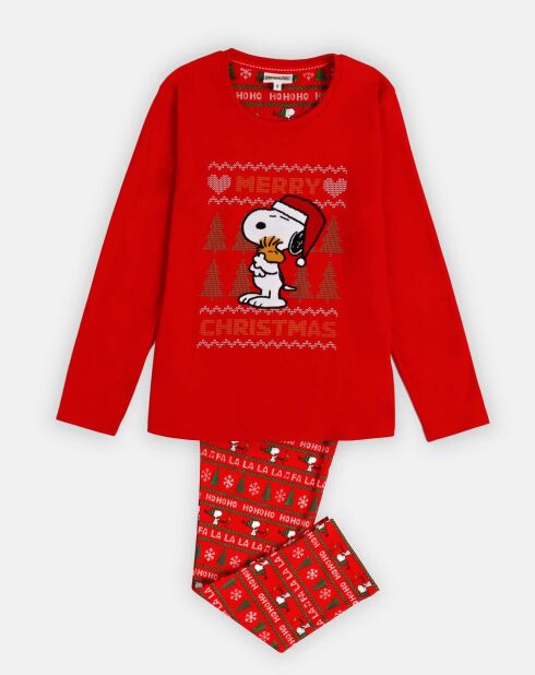 Pyjama haut à manches longues & pantalon rouge