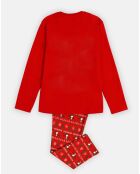 Pyjama haut à manches longues & pantalon rouge