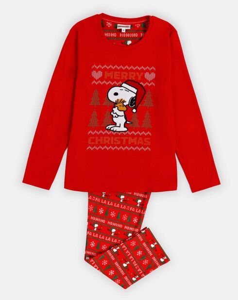 Pyjama haut à manches longues & pantalon rouge